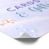 海のカードとギフトの下の人魚 ポスター (角)