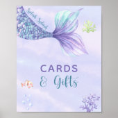 海のカードとギフトの下の人魚 ポスター (正面)