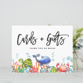 海のカードとギフトの看板の下の水色 (スタンド正面)