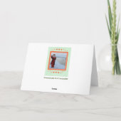 海のカードにチキンで愛らしいサンタ！ サンキューカード (裏面)