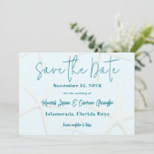 海のガラスの緑のヒトデは日付カードを保存 案内状 (スタンド正面)