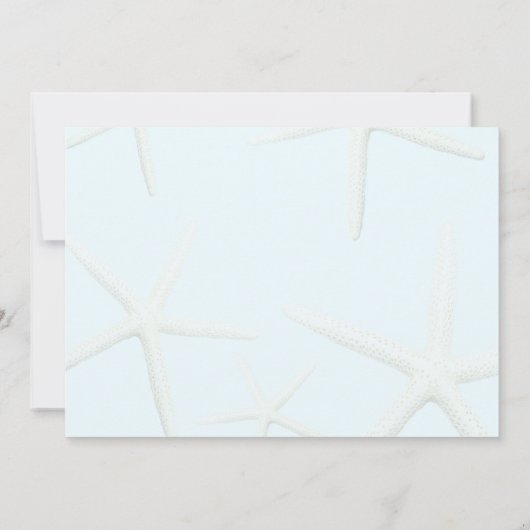 海のガラスの緑のヒトデは日付カードを保存 案内状 (裏面)