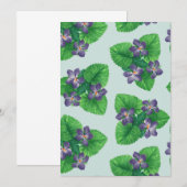 海のガラスの青にスミレ (正面/裏面)