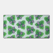 海のガラスの青にスミレ デスクマット (正面)