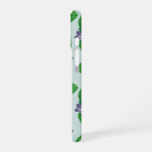 海のガラスの青にスミレ iPhone 16ケース (左側面)