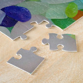 海のガラスまれで明るいカラー写真 ジグソーパズル (側面)