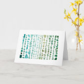 海のガラススペクトル: エメラルドのnotecardへのアクアマリン カード (黄色い花)