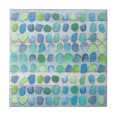 海のガラスビーチの流木 タイル (正面)