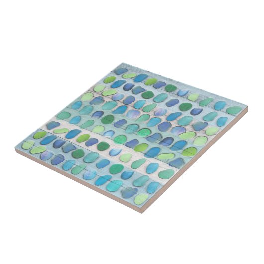 海のガラスビーチの流木 タイル (側面)