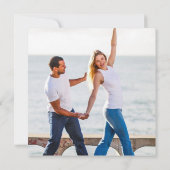 海のガラス写真の結婚式QRコード日付を招救入 (裏面)