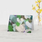 海のガラス挨拶 カード (黄色い花)