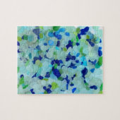 海のガラス水および青い写真 ジグソーパズル (横)