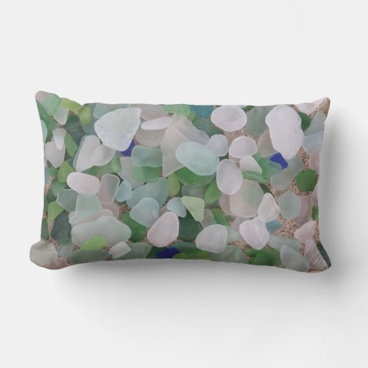 海のガラス腰神経の枕 ランバークッション (正面)