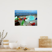 海のガラス – 海が呪文を唱える ポスター (キッチン)