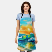 海のキス: Sunset Waves エプロン (着用した状態)