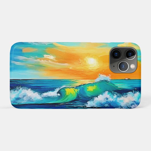 海のキス: Sunset Waves Case-Mate iPhoneケース (裏面(横))