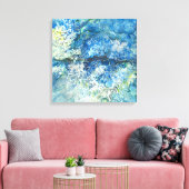 海のキャンバスのラップの上の山の上 キャンバスプリント (インサイチュ (リビング))