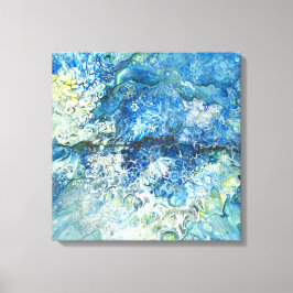 海のキャンバスのラップの上の山の上 キャンバスプリント