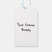 海のギフトラベルのすべての魚のパーソナライズ ギフトタグ (裏面)