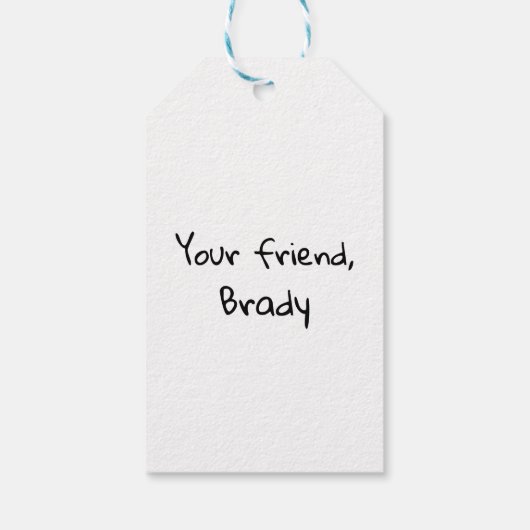 海のギフトラベルのすべての魚のパーソナライズ ギフトタグ (裏面)