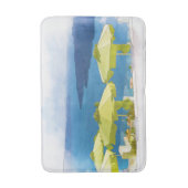 海のギリシャの絵画のバス・マットによるカクテル バスマット (正面縦)