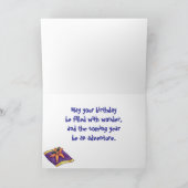 海のクォードのハッピーバースデーカードの下 カード (内部)