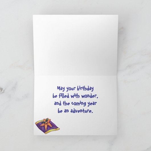 海のクォードのハッピーバースデーカードの下 カード (内部)