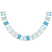 海のクジラの下でそれは男の子のベビーシャワーの旗です バンティングフラッグ (全)