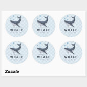 海のクジラサンキューシール ラウンドシール (シート)