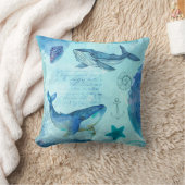 海のクジラ クッション (ブランケット)