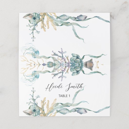 海のクラゲの食べ物または場所の下の水色 ロイヤリティカード (外部開封)