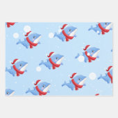 海のクリスマスの下の人魚 ラッピングペーパーシート (正面3)