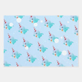 海のクリスマスの下の人魚 ラッピングペーパーシート (正面2)