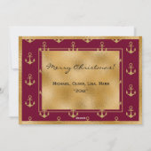 海のクリスマスカード ゴールドアンカー シーズンカード (裏面)