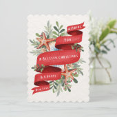 海のクリスマスカード 招待状 (スタンド正面)