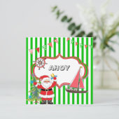 海のクリスマスパーティー招待状 招待状 (スタンド正面)