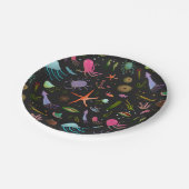 海のクリッター模様 ペーパープレート (アングル)