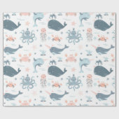 海のクリッター ラッピングペーパー (フラット)