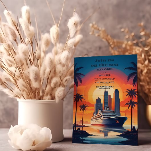 海のクルーズに参加結婚しよう 招待状