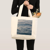 海のクローズアップ ラージトートバッグ (正面(商品))