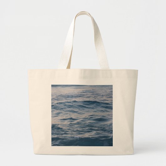 海のクローズアップ ラージトートバッグ (正面)