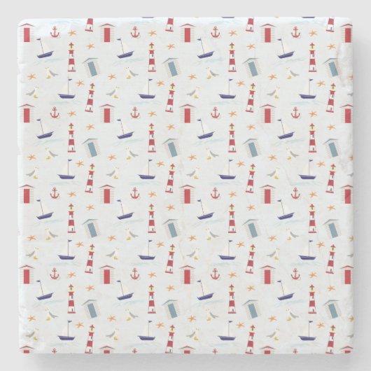 海のクール記号 ストーンコースター (正面)