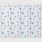 海のクール記号 ラッピングペーパー (フラット)