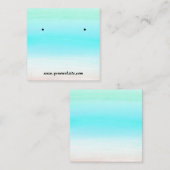 海のグラデーションのイヤリング表示カードで スクエア名刺 (正面/裏面)