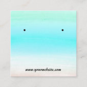 海のグラデーションのイヤリング表示カードで スクエア名刺 (正面)