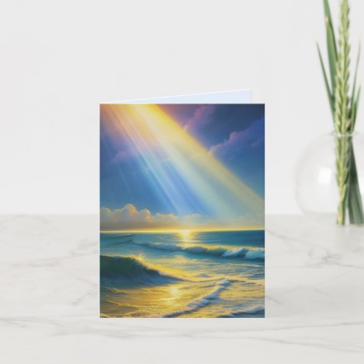 海のグリーティングカードにサンビーム カード (正面)