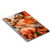 海のグルメディナーとしての海鮮料理プレートb ノートブック (右側)