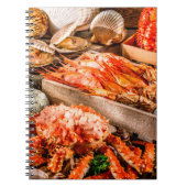海のグルメディナーとしての海鮮料理プレートb ノートブック (正面)