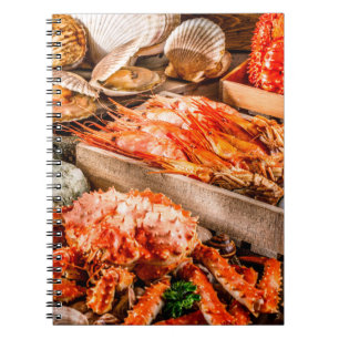 海のグルメディナーとしての海鮮料理プレートb ノートブック
