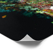 海のゴダイの魚の大きなグループ泳ぐ ポスター (角)